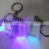 Custome Light Up Glowing LED Crystal Keychain Watch