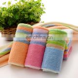 100% cotton super soft and absorbent printed embriodered stripe face towel