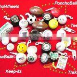 Disposable Rain Poncho in Ball With Key Chain