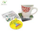 Muticoulour Customized Design Die Cut 100*100mm Wood Coaster Squarecork Coaster thumbnail-3