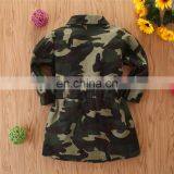 Kids Baby Girls Camo Coats Autumn Fashion Long Sleeve Lapel Trench Camouflage Jackets Girl Long Coat Outerwear thumbnail-4