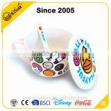 Boutique Fashion Colorful Ceramic Mug With Lid & Spoon in Handle thumbnail-2