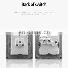 EU/UK Standard 45A Wall Button Switch With LED Light 86mm*86mm Thick Solid Wood Panel Sockets And Switches Electrical thumbnail-3