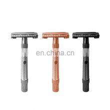 Vintage Adjustable Butterfly Open Double Edge Butterfly Opening Shave Razor Safety Razor thumbnail-3