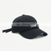 Wholesale Untructured Cotton Twill, Custom Embroidery Logo Baseball Cap High Quality Distressed Dad Hats/ thumbnail-3
