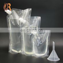 Liquid packaging plastic packaging bag water pouch with spout