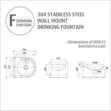 WDF25 Stainless Steel Wall Mount Drinking Fountain thumbnail-2