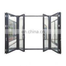 Modern Aluminum Front for Homes Frame With Glass Accordion Sliding Patio Bifold Doors thumbnail-1