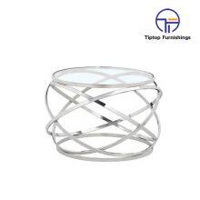 Luxury Modern Black Sintered Stone Coffee Table Stainless Steel Bedside Living Room Table for Coffee thumbnail-3