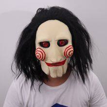 Halloween Saw Latex Mask Creepy Movie Theme Billy Jigsaw Puppet Cosplay Headwear Masks thumbnail-2