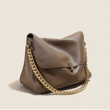 New Genuine Cow Leather Shoulder Chain Bag For Women Large Capacity Crossbody Handbag Messenger Tote Bag Luxury Designer thumbnail-2