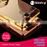 manufacturer cell phone cases manufacturer beauty case mirror light aluminum metal mirror case for samsung galaxy j7