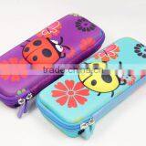 Multifunction and Cute and colored EVA hard shell branded zipper pencil case for girls