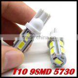 2015NEW PRODUCT White T10 W5W 5730 5630smd 9led Super Bright Auto Led Car Lighting Wedge Auto Lamp Free Shipping