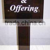 2015 Color Customized Acrylic Standing Donation Boxes With Different Logos thumbnail-2