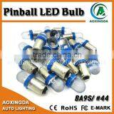 6.3V Pinball Ba9s 44 LED Bulb 1SMD With Clear Lens