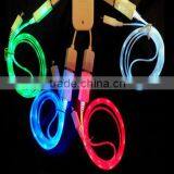 Mobile Phone Data Sync Charging Led Light Usb Cable for Samsung Mobile Phone