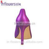 Purple Bright Color Leather Pointed Toe Ladies Sexy High Heels thumbnail-6
