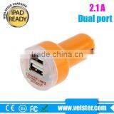 5V 2.1A Dual USB Car Adapter for IPhone, Smartphone thumbnail-1