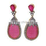 Latest Design Fancy Colorful CZ Stud Earrings ER-648-1280 thumbnail-1