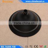 Bathroom Black Round Sucker Shape Waterfall Wall Mounted Overhead Shower thumbnail-3