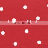 White Dot on Red Plain Pattern Polyester Spandex Ripstop Fabric thumbnail-2