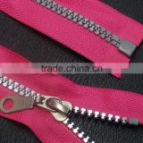 5# silver resin zipper manufacturers selling split teeth for clothing bags dedicated entrance guard zippers