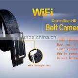 2015 First HD 1080P WIFI Leather Belt Pinhole Hidden Camera With Android and IOS APP,wireless Wide Angle Belt Mini Camera 32gb thumbnail-1
