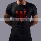 Wholesale OEM Service Male Superheroes Spiderman Compression Tshirt Base Layer Fitness Shirt Custome Sportswear for Men thumbnail-2