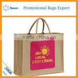 Recycle Women Shopping Tote Bag Jute Hessian Bags Burlap Bags With Logo thumbnail-5