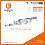 45mm Width Soft-close Ball Bearing Full Extension Drawer Slides From Longcharm Drawer Slide Factory