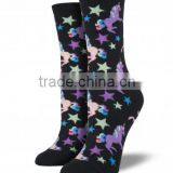Womens Rubber Running Socks Cotton Polyester Blend Dye Sublimation Printing Socks thumbnail-4
