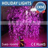 Fashion Design Outdoor Tree Illumination Light Led Light With High Quality Purple Artificial Willow Tree Led Supplier's Choice