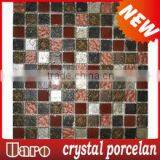 Matt mixture crystal porcelain dark color mosaic tile