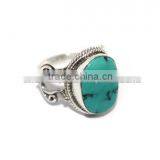 The Blue Oval Silver Ring thumbnail-1