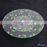 Eco-Friendly Round Tempered Glass Rotating Lazy Susan Plate