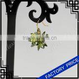 Peridot Color Cubic Zirconia Earring Cluster Flower Earring for Korean Buyers thumbnail-1