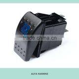 Waterproof With Light On/Off Boat Marine SPST 3 Blue LED Rocker Switch thumbnail-1