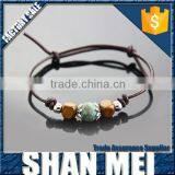 2016 Fashion Unique Charmed Customized Handmade Bead Leather Bracelet thumbnail-5
