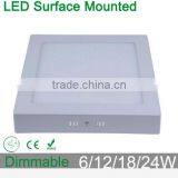 No Cut Ceiling 6W 12W 18W 24W Dimmable Surface Mounted LED Ceiling Light Square LED Panel Down Lights Lamp for Home Luminaire