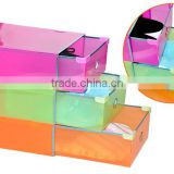 Clear waterproof plastic drawing shoe storage boxes wholesale