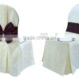 Cheap Wholesale Banquet Chair Cover Wedding Lace Chair Hood In White Color thumbnail-4