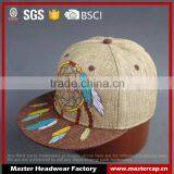 High Quility 6-Panel Falt Brim Cap With Special Front Embroidery thumbnail-1