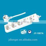 Hot Sale High Quality 5 Way Extension European Socket Power Strip GS CE 16A 220V China Socket Children Protector