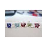 2014 Fashion Gold Plated L Shaped Nose Rings With High Quality Cubic Zirconia