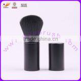 New Nylon Hair Matt Black Retractable Makeup Brush, OEM/ODM