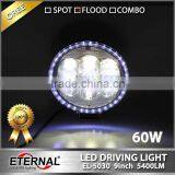 60W 9" Agriculture Vehicle Heavy Duty Construction Equipement Outdoor Powersports 4x4 Bune Buggy Car Led Driving Headlights