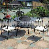 Bronze Bbq Table and Chairs Aluminium Garden Furniture thumbnail-1