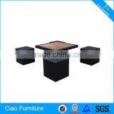 Flat Rattan Furniture Cube Composable Space-saving Dining Set thumbnail-2