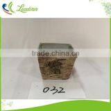 China Supplier Decoration Wooden Design Outdoor Garden Metal Bark Flower Pot for 2017 Square Metal Bark Flower Pot thumbnail-6